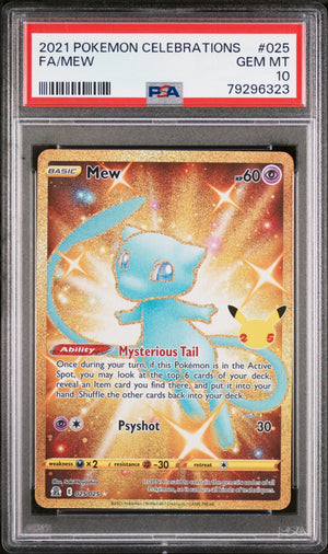 2021 Pokemon Celebrations 25/25 Mew PSA 10 