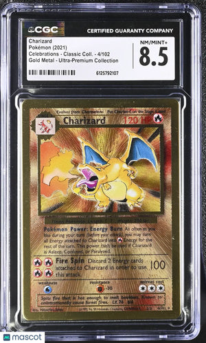 2021 Pokemon Celebrations Charizard Gold Metal UPC CGC 8.5 4/102 