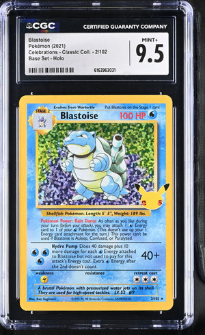 2021 Pokemon Celebrations Classic Collection Blastoise 2/102 CGC 9.5 