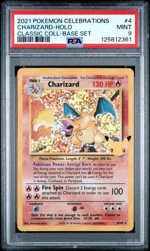 2021 Pokemon Celebrations Classic Collection Charizard Holo Classic Coll-Base Set PSA 9 #4 
