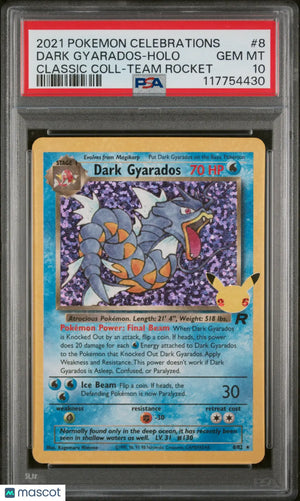 2021 Pokemon Celebrations Classic Collection Dark Gyarados 8/82 PSA 10 
