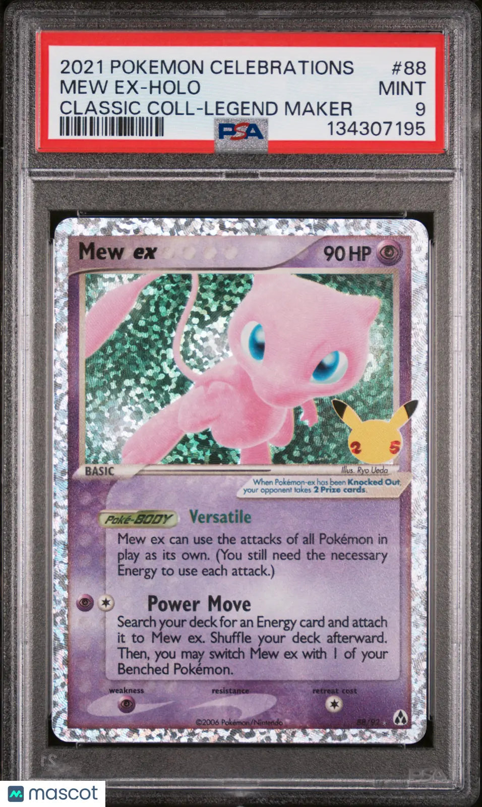 2021 Pokemon Celebrations Classic Collection Mew ex 88/92 PSA 9 