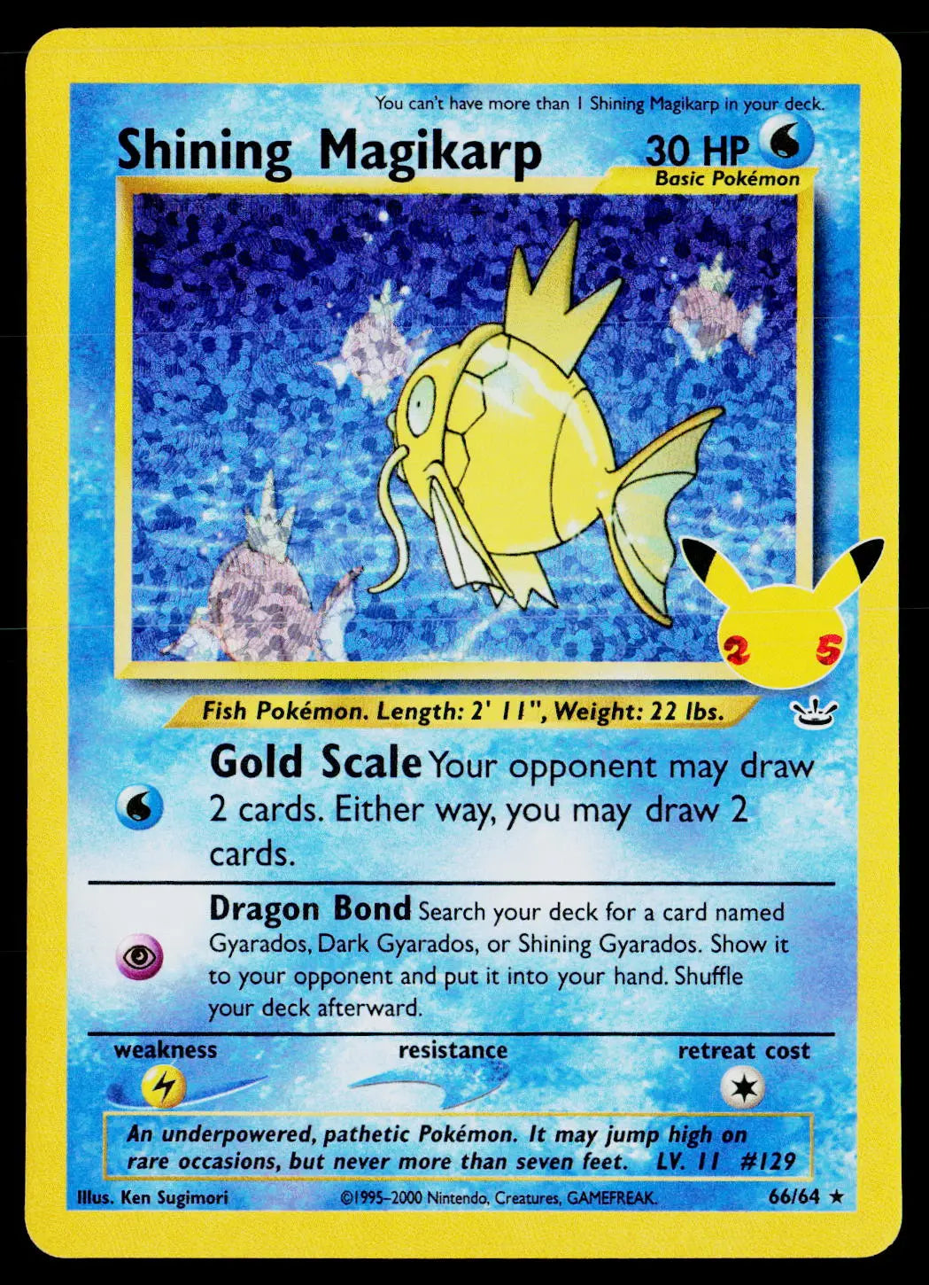 2021 Pokemon Celebrations Classic Collection Shining Magikarp 66/64 #A 