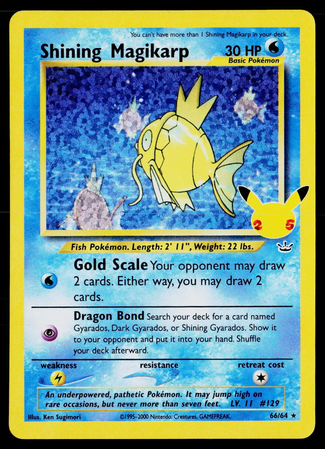 2021 Pokemon Celebrations Classic Collection Shining Magikarp 66/64 #C 
