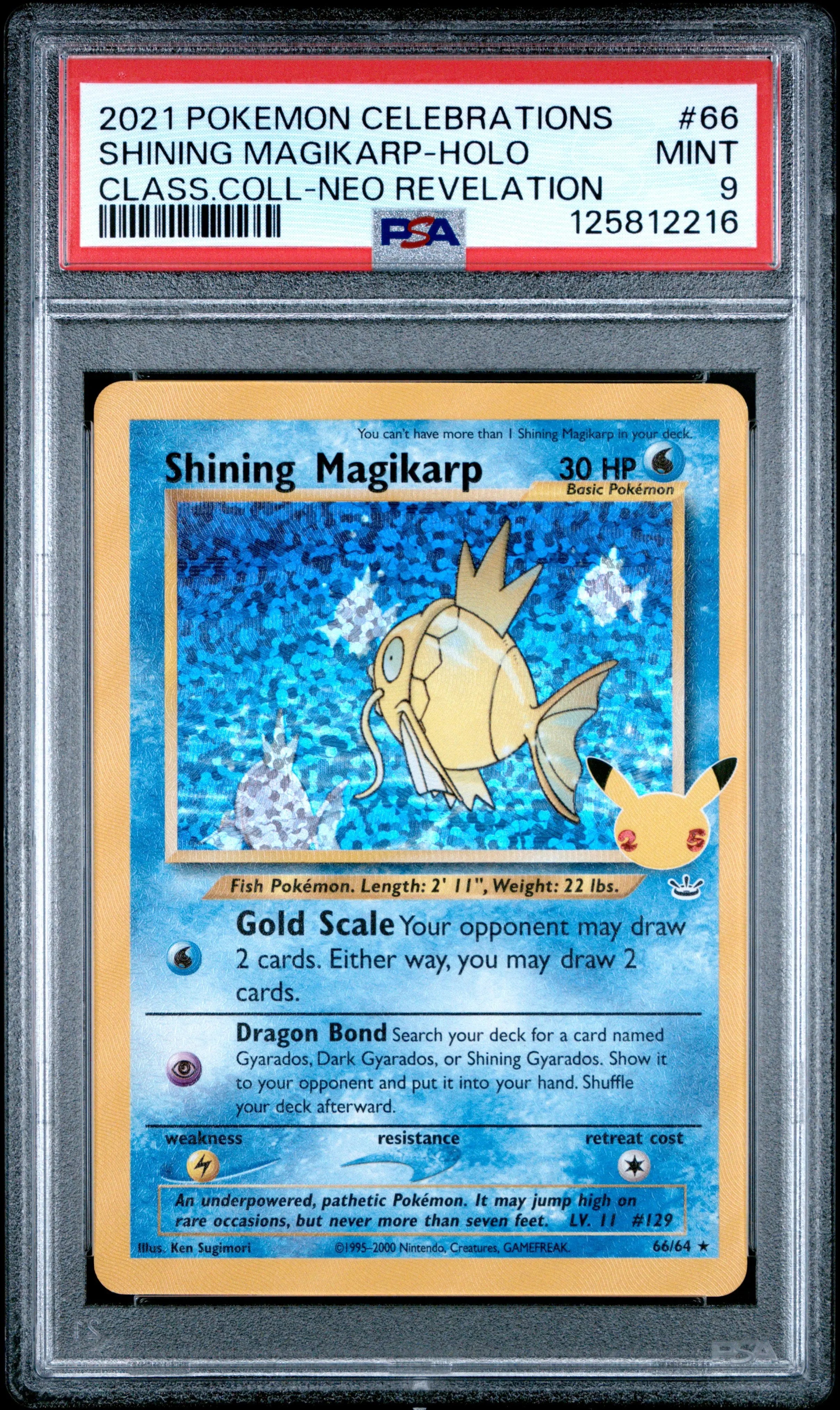 2021 Pokemon Celebrations Classic Collection Shining Magikarp Holo Class.Coll-Neo Revelation PSA 9 #66 