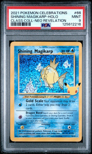 2021 Pokemon Celebrations Classic Collection Shining Magikarp Holo Class.Coll-Neo Revelation PSA 9 #66 