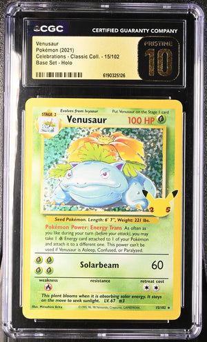2021 Pokemon Celebrations Classic Collection Venusaur 15/102  CGC 10 