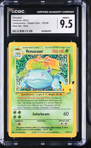 2021 Pokemon Celebrations Classic Collection Venusaur 15/102 CGC 9.5 