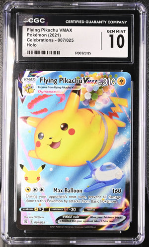 2021 Pokemon Celebrations Flying Pikachu VMAX 007/025 CGC 10 