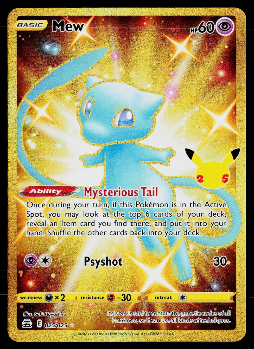 2021 Pokemon Celebrations Mew Secret 025/025 