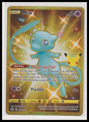 2021 Pokemon Celebrations Mew Shiny Gold 025/025 