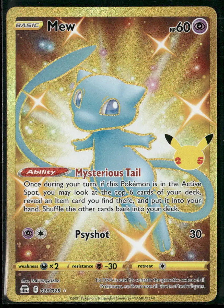 2021 Pokemon Celebrations Secret Rare Mew 025/025 