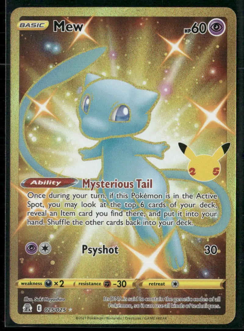2021 Pokemon Celebrations Secret Rare Mew 025/025 