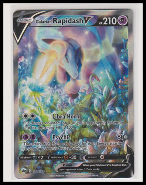 2021 Pokemon Chilling Reign Galarian Rapidash V Alternate Art 168/198 