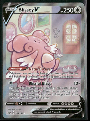 2021 Pokemon Chilling Reign Ultra Rare Alternate Full Art Blissey V 183/198 