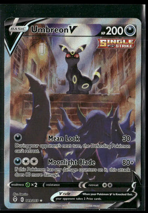 2021 Pokemon Evolving Skies Alternate Full Art Umbreon V 189/203 