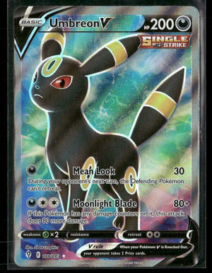 2021 Pokemon Evolving Skies Full Art Umbreon V 188/203 