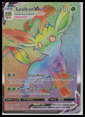 2021 Pokemon Evolving Skies Leafeon VMax 204/203 