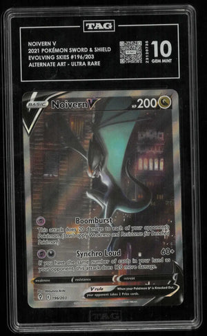 2021 Pokemon Evolving Skies Noivern V Alternate Art 196/203 TAG 10 