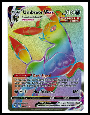 2021 Pokemon Evolving Skies Umbreon VMAX 214/203 