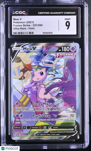 2021 Pokemon Fusion Strike Alternate Full Art Ultra Rare Mew V 251/264 CGC 9 
