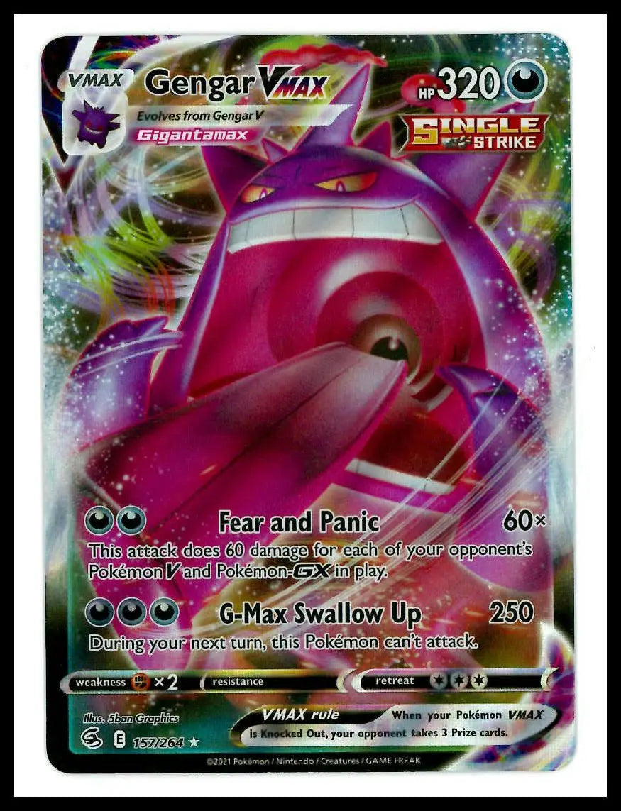 2021 Pokemon Fusion Strike Gengar VMAX 157/264 