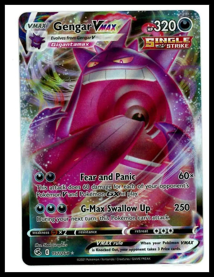 2021 Pokemon Fusion Strike Gengar VMAX 157/264 
