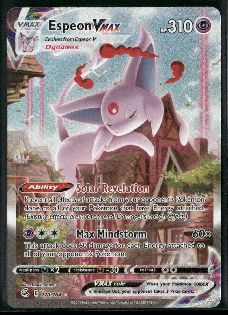 2021 Pokemon Fusion Strike Secret Rare Alternate Art Espeon VMAX 270/264 