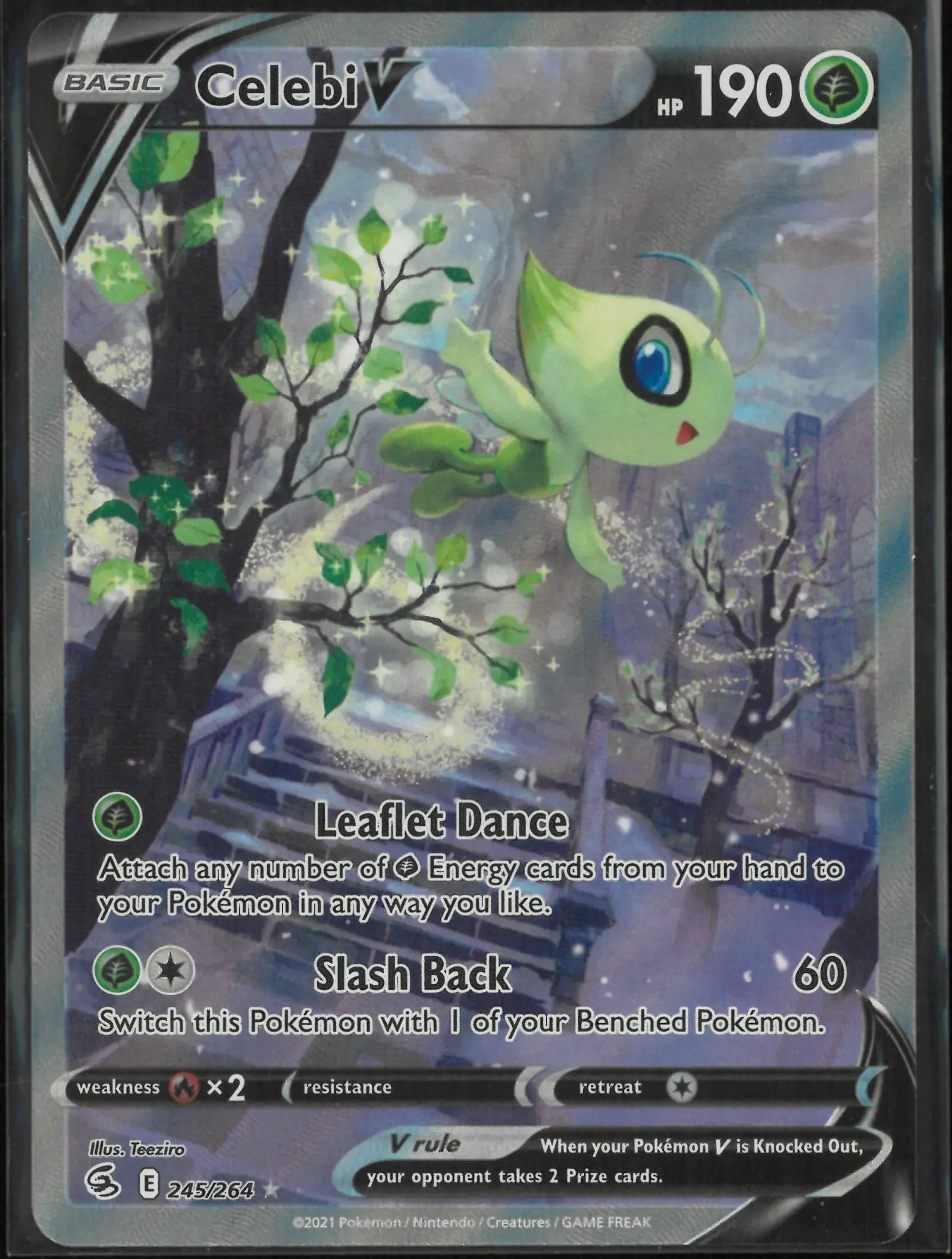 2021 Pokemon Fusion Strike Ultra Rare Alternate Full Art Celebi V 245/264 