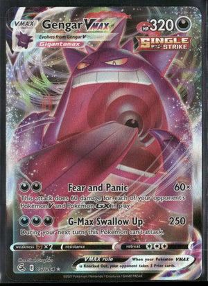 2021 Pokemon Fusion Strike Ultra Rare Gengar VMAX 157/264 