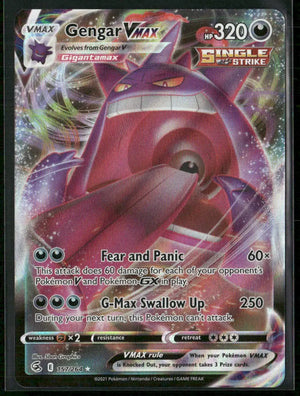 2021 Pokemon Fusion Strike Ultra Rare Gengar VMAX 157/264 