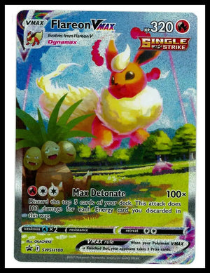 2021 Pokemon Sword & Shield Black Star Promo Flareon VMAX SWSH180 
