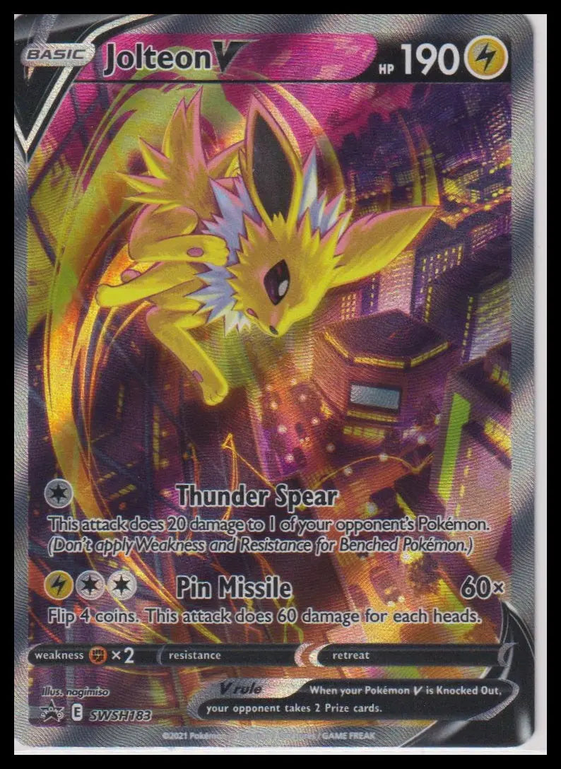 2021 Pokemon Sword & Shield Black Star Promo Jolteon V SWSH183 