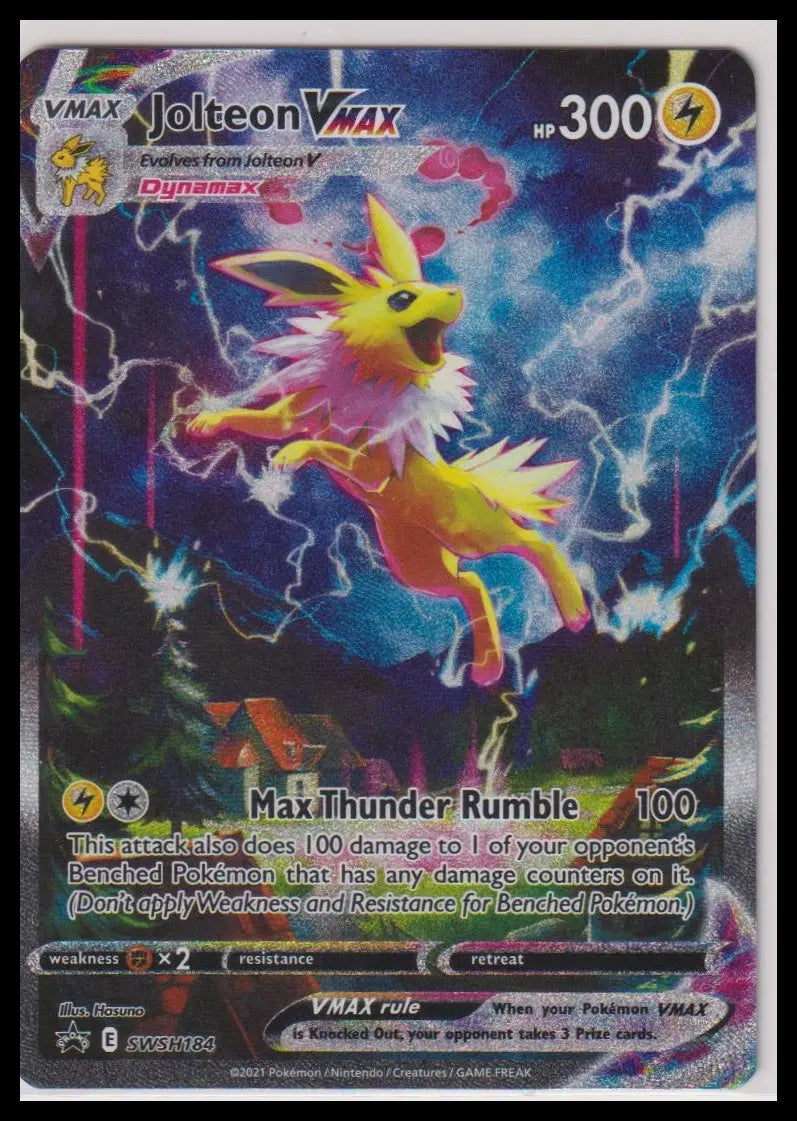 2021 Pokemon Sword & Shield Black Star Promo Jolteon VMax SWSH184 
