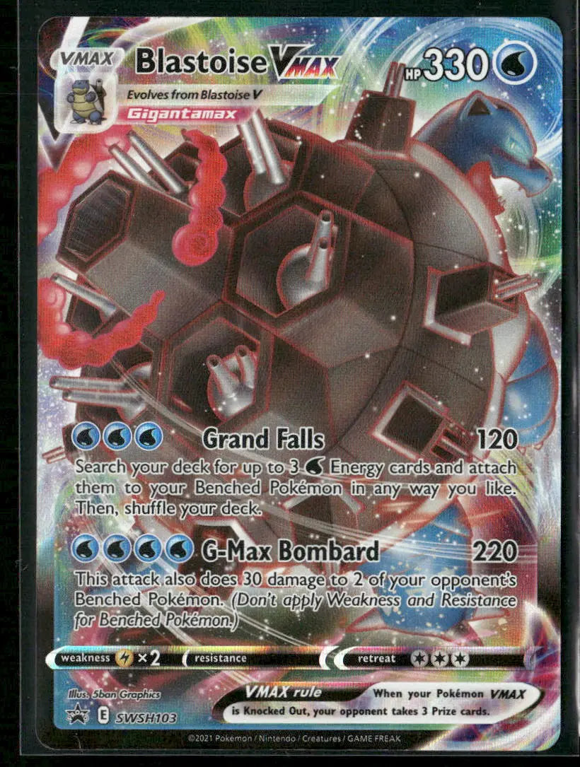 2021 Pokemon Sword & Shield Promo Blastoise VMAX SWSH103 