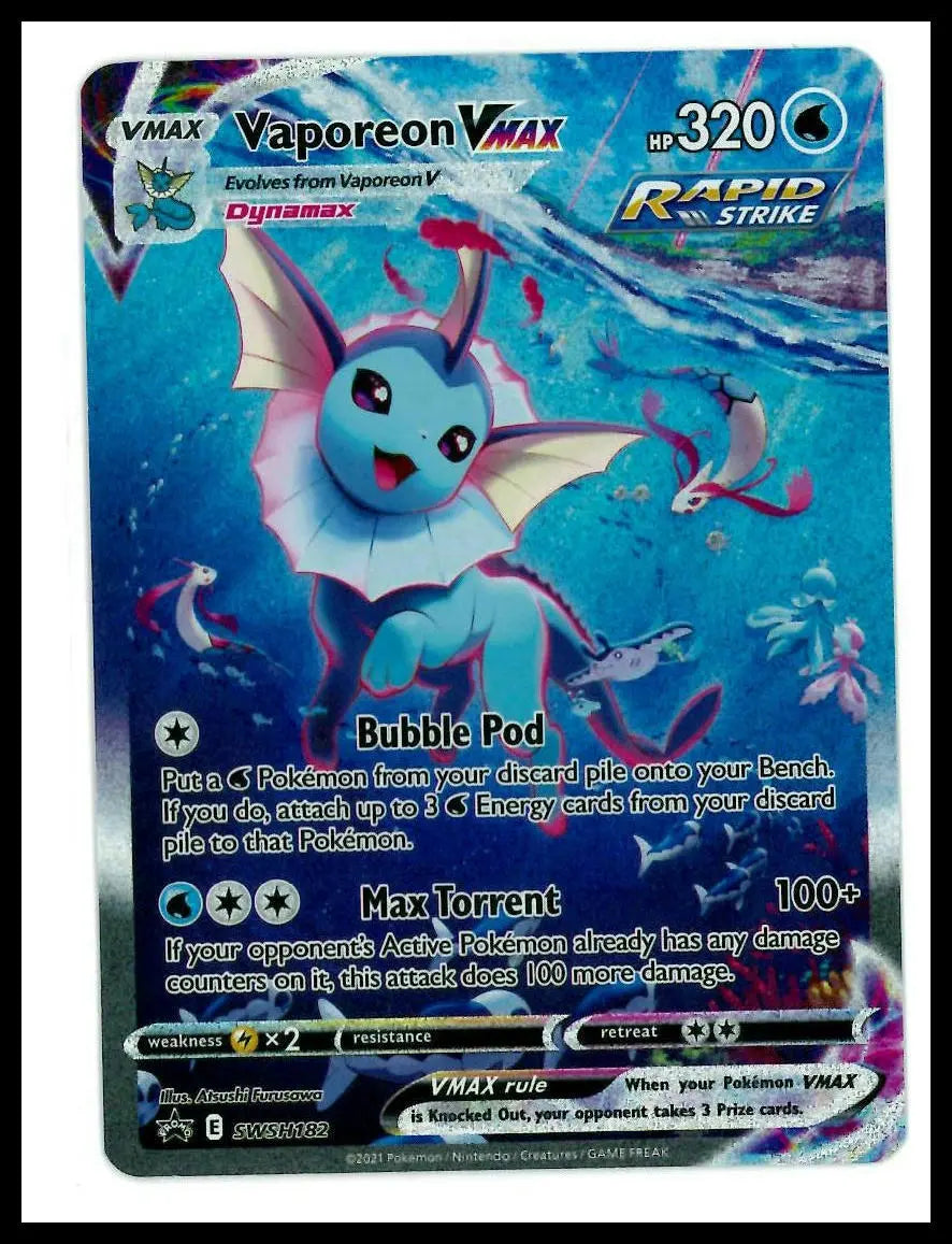 2021 Pokemon Sword & Shield Promo Cards Vaporeon VMAX SWSH182 