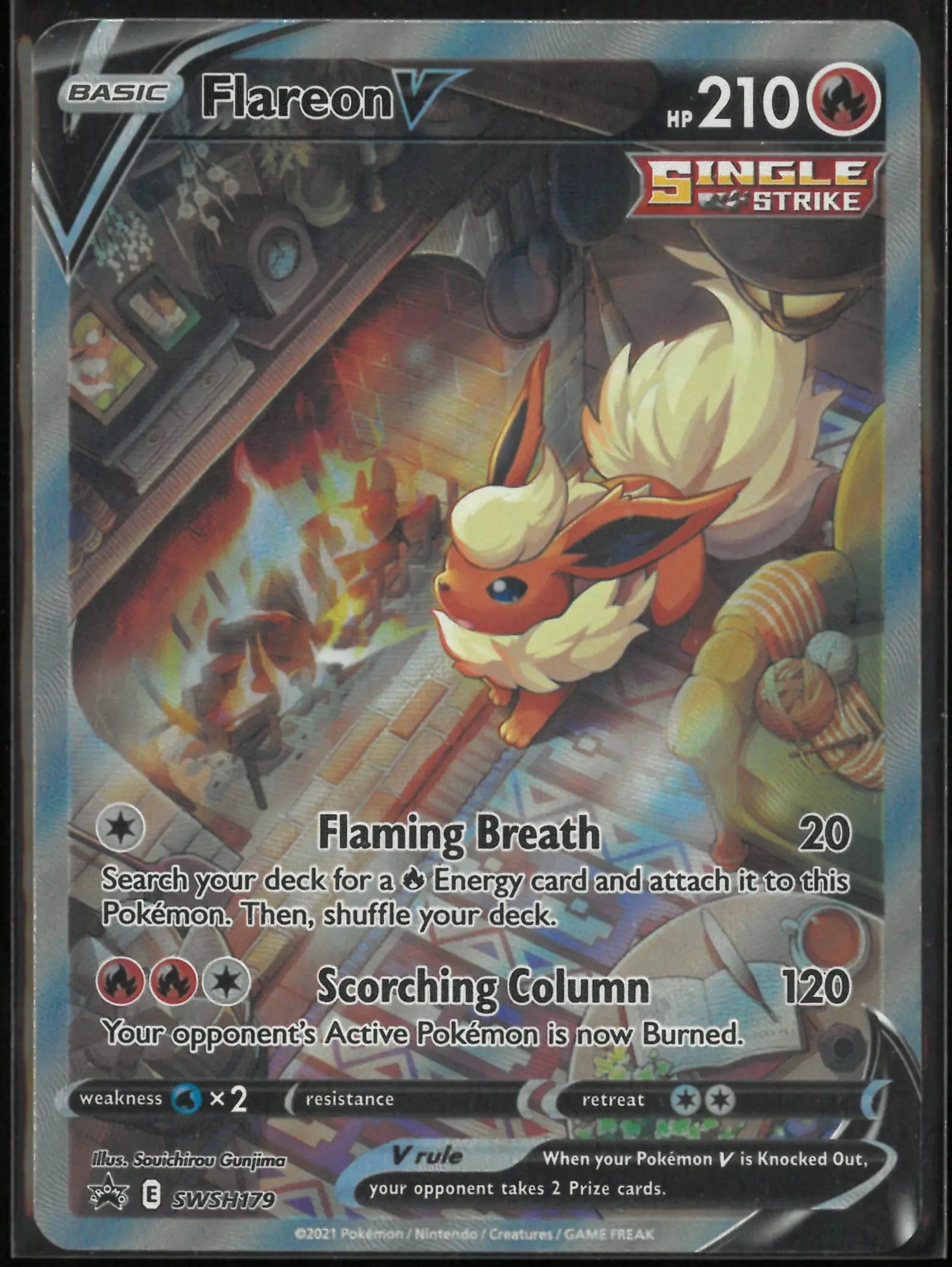 2021 Pokemon Sword & Shield Promo Flareon V SWSH179 