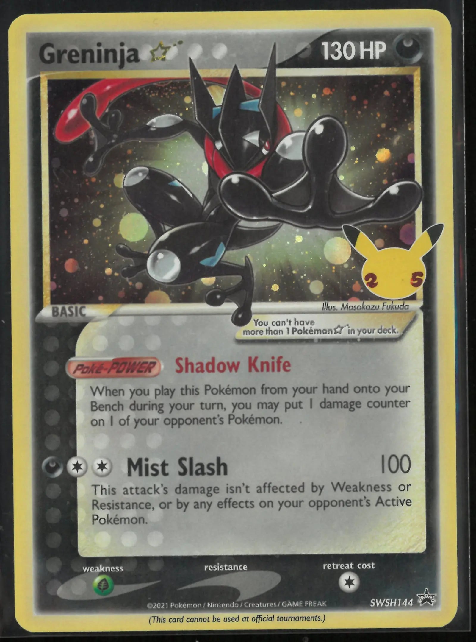 2021 Pokemon Sword & Shield Promo Greninja Star SWSH144 
