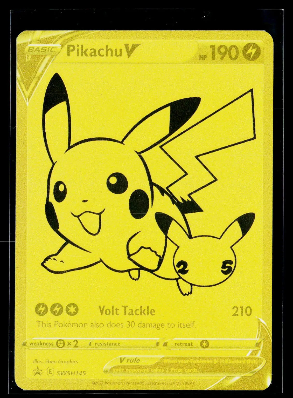 2021 Pokemon Sword & Shield Promo Pikachu V Holofoil SWSH145 