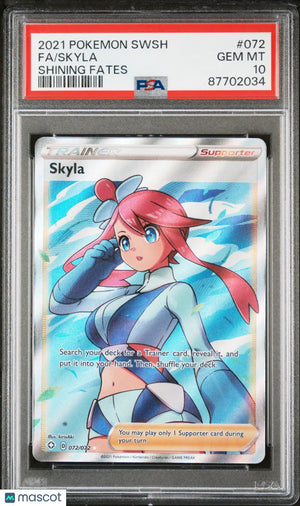 2021 Pokemon Sword & Shield Shining Fates Skyla Fa PSA 10 72/72 