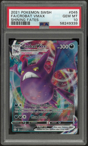 2021 Pokemon Sword & Shield Shining Fates #045 Fa Crobat Vmax PSA 10 