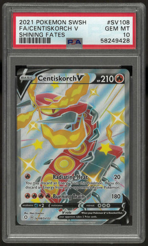 2021 Pokemon Sword & Shield Shining Fates #SV108 Fa Centiskorch V PSA 10 