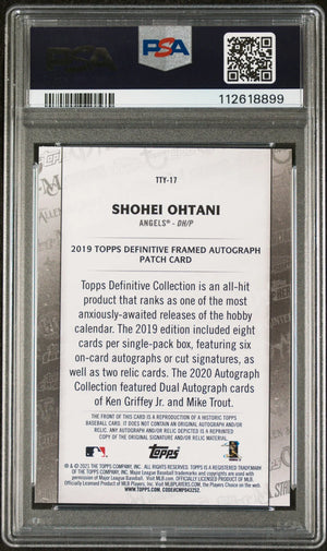 2021 Topps Baseball Through The Years Shohei Ohtani Patch Auto PSA 10 