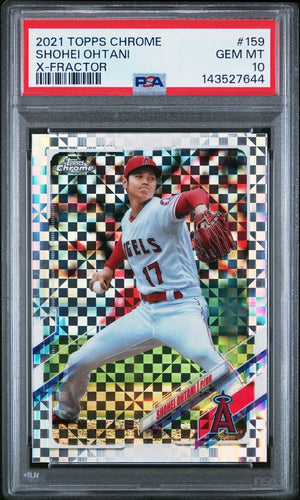 2021 Topps Chrome Baseball Shohei Ohtani X-Fractor PSA 10 