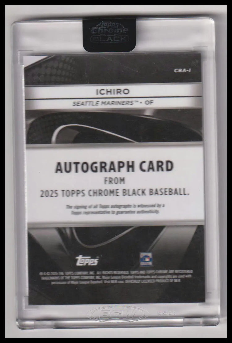 2021 Topps Chrome Black #CBA-I Ichiro Autographs 