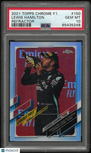 2021 Topps Chrome Formula 1 Lewis Hamilton  Refractor PSA 10 
