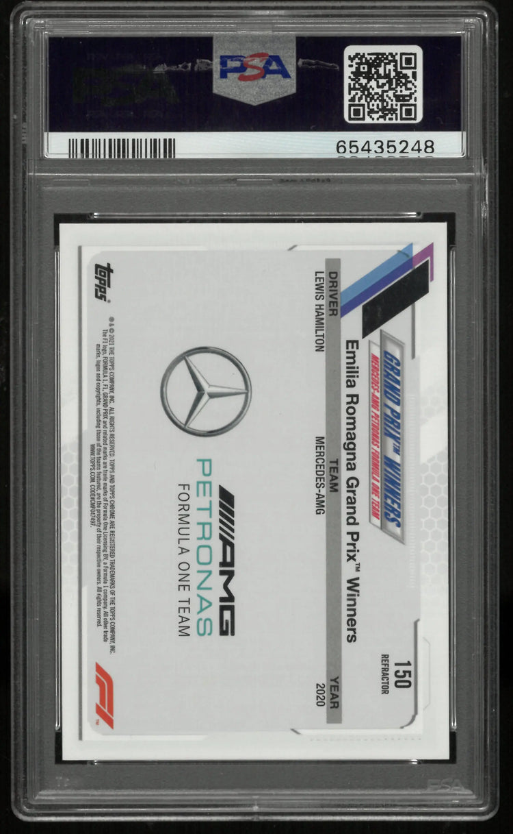 2021 Topps Chrome Formula 1 Lewis Hamilton  Refractor PSA 10 