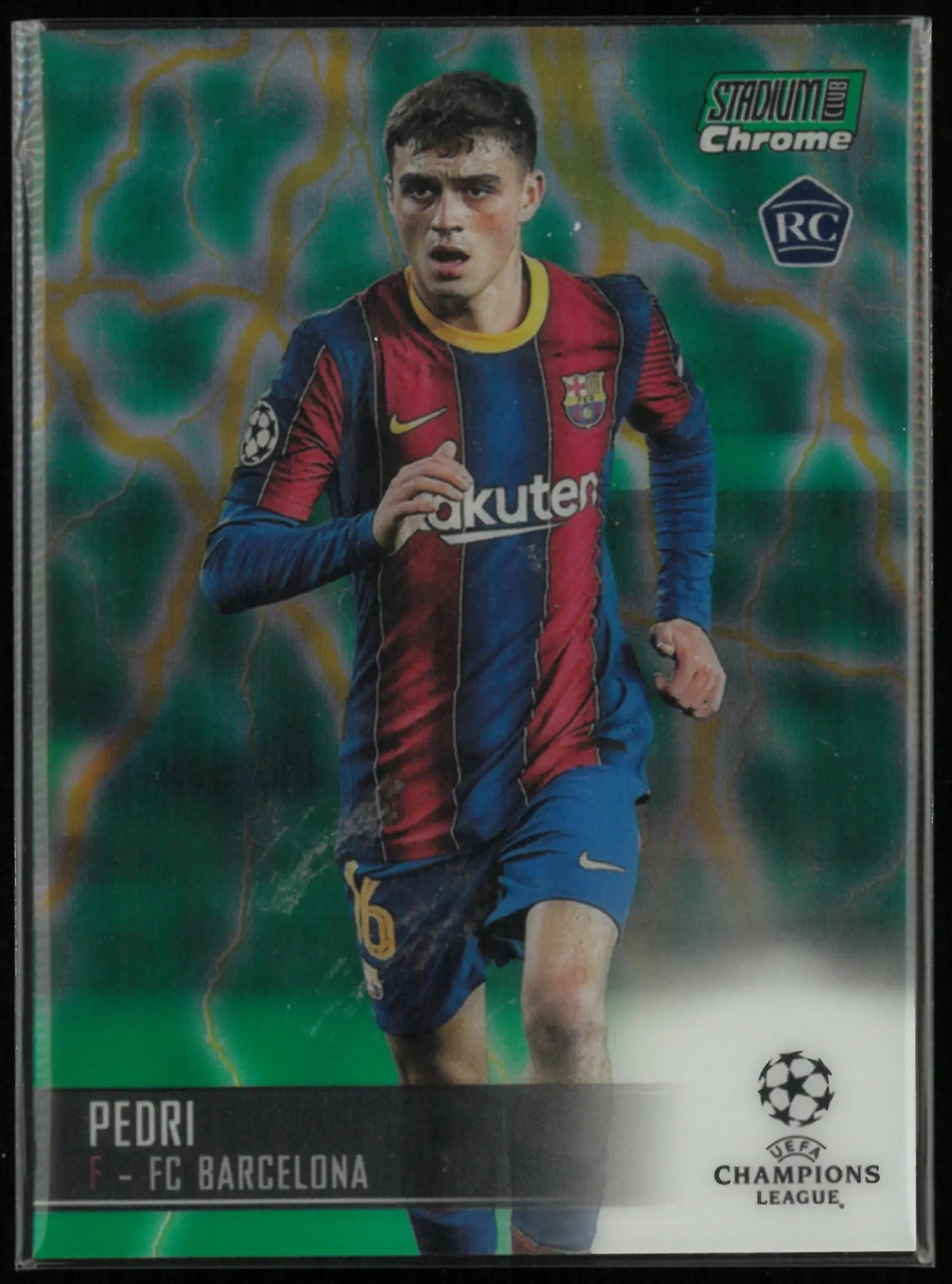 2021 Topps Chrome Stadium Club Rookie Pedri Green RC /75 