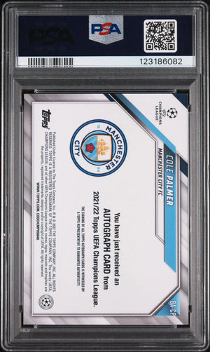 2021 Topps Chrome UEFA Champions League Chrome Rookie Auto Cole Palmer #CP PSA 9 
