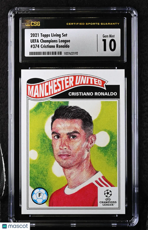 2021 Topps Living Set Cristiano Ronaldo #374 UEFA Champions League CGC 10 